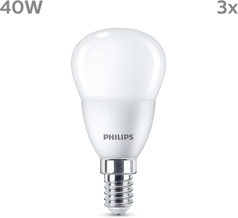 Philips LED 40W P45 E14 meleg fehér fényforrás 3 darab