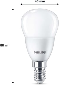 Philips LED 40W P45 E14 meleg fehér fényforrás 3 darab 3