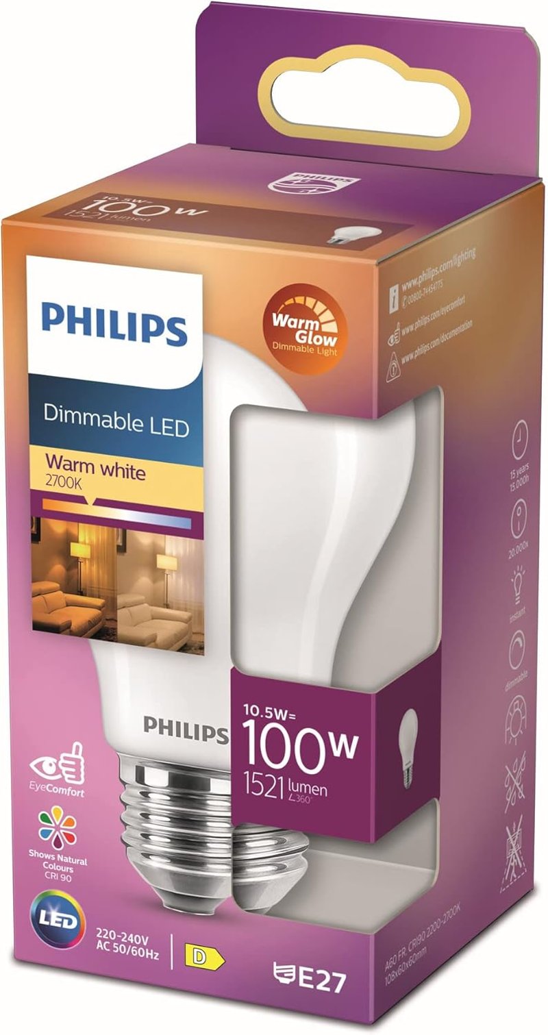 Philips LED Classic E27 Filament Izzó, Meleg Fehér, Dimmelhető, 100W
