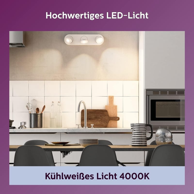 Philips LED Classic GU10 6 darabos csomag 50W hideg fehér reflektoros spotlámpa