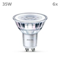 Philips LED Classic GU10 reflektorová žiarovka 35W teplá biela 2700K 6-kusové balenie, dlhá životnosť, úsporné bodové svetlo 2