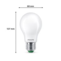 Philips LED Classic Ultra Efficient E27 žarulja (ekvivalent 60W), toplo bijelo svjetlo, energetski razred A, prozirna, dug vijek trajanja 2