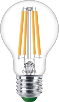 Philips LED Classic Ultra Efficient E27 žarulja (ekvivalent 60W), toplo bijelo svjetlo, energetski razred A, prozirna, dug vijek trajanja 1