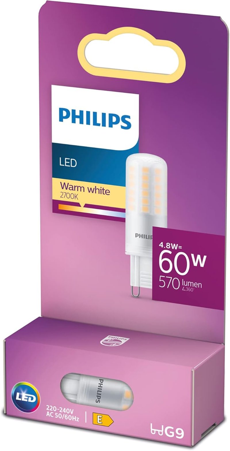 Philips LED Kapszula Spot G9 4.8W Meleg Fehér 2700K - 60 W Equivalent