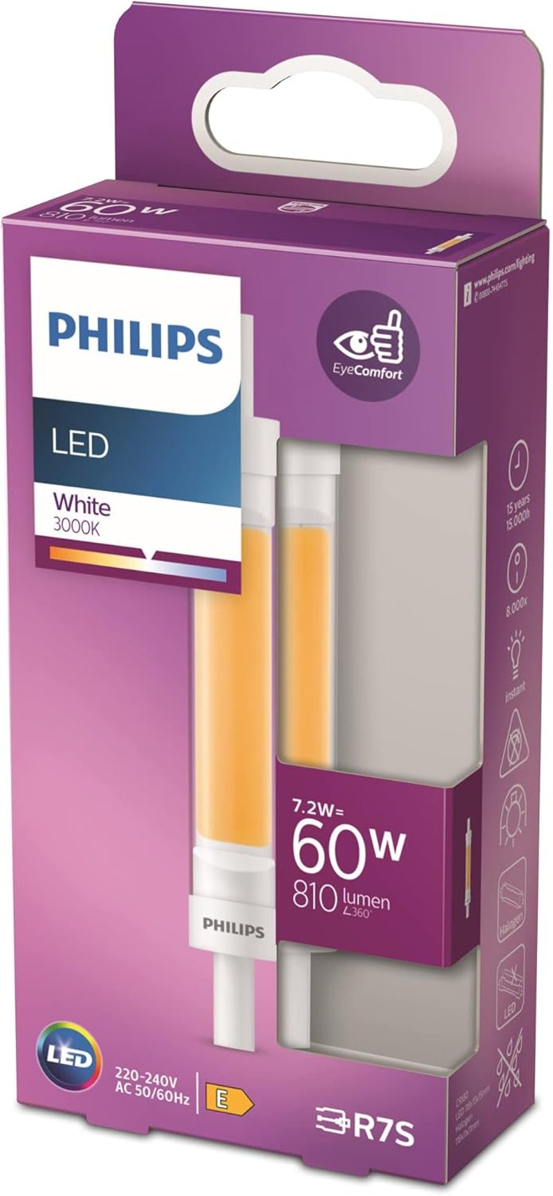 Philips LED R7S 60W 118mm Semleges Fehér Fényforrás