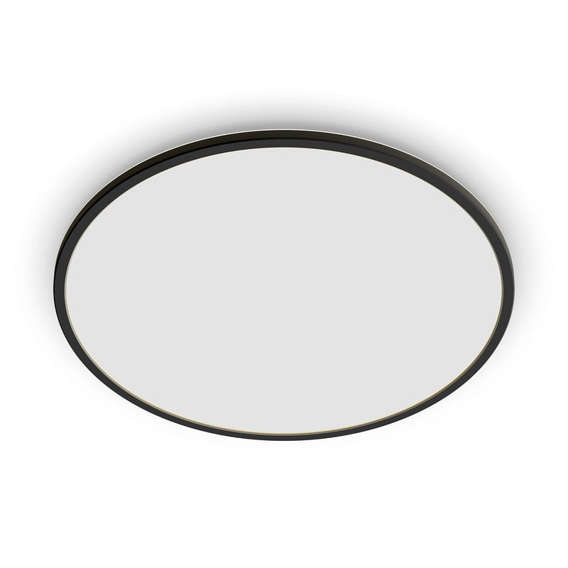Plafonieră LED Philips SceneSwitch 36W, 3 niveluri de intensitate, lumină alb cald, EyeComfort, economisire energie, negru, 55 cm