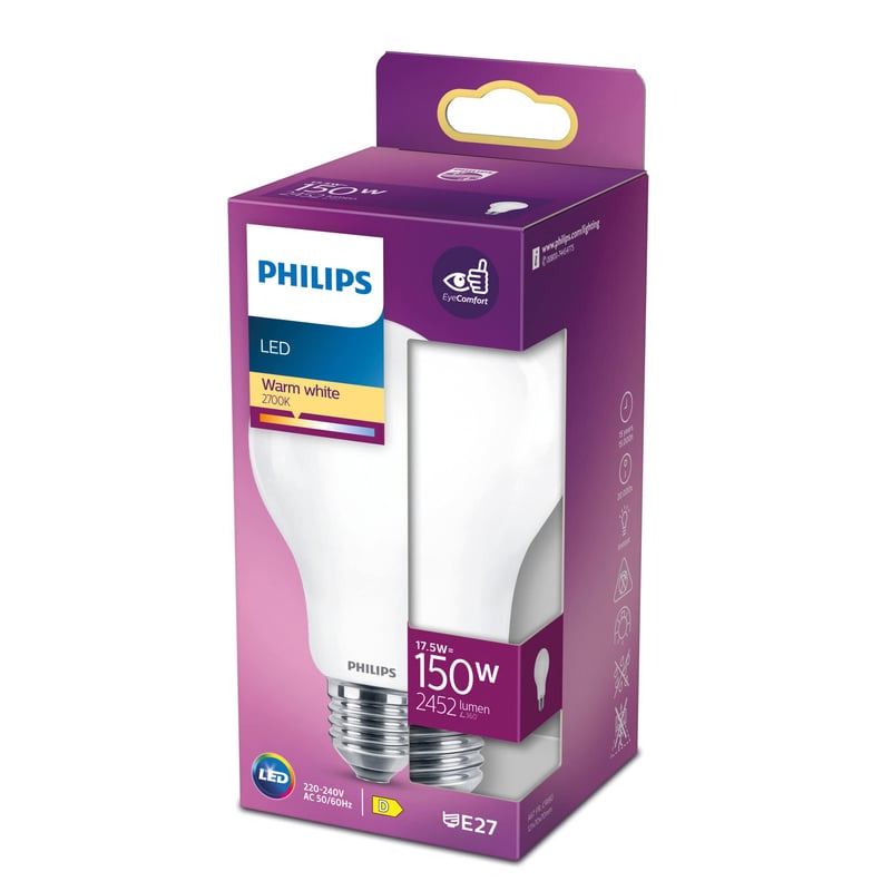 LED žiarovka Philips Classic E27 A67, 150 W, teplá biela
