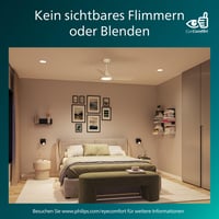 Stropný ventilátor so svetlom Philips, 132 cm (52 palcov), pevné lopatky, 35 W + 24 W, biela farba, polozapustená montáž 7