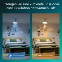 Stropný ventilátor PHILIPS s LED osvetlením, 3 zasúvateľné lopatky, 106 cm, 4500 lm, 2700/4000/5500 K, s diaľkovým ovládaním, stmievateľný, biely 5