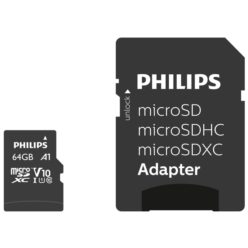 Pamäťová karta Philips Micro SDXC 64 GB Class 10 UHS-I U1 s SD adaptérom FM64MP45B