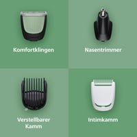 Aparat de tuns multifunctional Philips Multigroom seria 3000 MG3946/15, 9 accesorii - față, cap și corp, lame autoascutibile, 12 setări de lungime 4