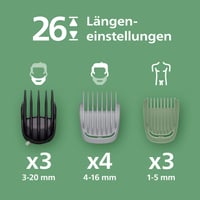 Philips Multigroom 7000 MG7962/30 Pánsky zastrihávač 19-dielny – Tvár, hlava a telo, samoostriace čepele, 26 nastavení dĺžky (0,5 – 20 mm) 3