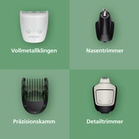 Aparat de tuns 11-în-1 PHILIPS Multigroom Series 5000 MG5951/15 pentru față, păr și corp, lame din metal cu auto-ascuțire, 17 setări de lungime (0,5-16 mm) 4