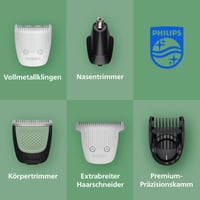 Multifunkčný zastrihávač Philips Multigroom Series 9000 MG9561/30, 23-dielna súprava – Zastrihávač na bradu, vlasy a telo, 27 nastavení dĺžky (0,2 – 20 mm), OneBlade 4