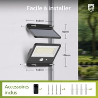Philips napelemes kültéri LED lámpa mozgásérzékelővel, távirányítóval, IP65 7