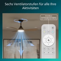 Philips Olas stropni ventilator 106 cm 30W+24W crni s drvenim uzorkom Gen 2 s tihim LED osvjetljenjem 4