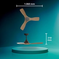Philips Olas stropni ventilator 106 cm 30W+24W crni s drvenim uzorkom Gen 2 s tihim LED osvjetljenjem 9