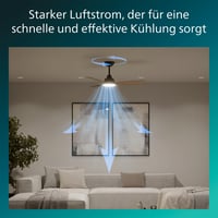 Philips Olas stropni ventilator 106 cm 30W+24W crni s drvenim uzorkom Gen 2 s tihim LED osvjetljenjem 3