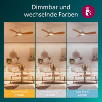 Philips Olas LED stropni ventilator 106 cm, 24W, boja bijelo drvo, DC motor — Nedostaju elementi za pričvršćivanje (vijci) (stanje: vidi 2. sliku) 7
