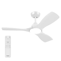 Stropný ventilátor so svetlom Philips Olas – 107 cm, 3 pevné lopatky, 2650 lúmenov, nastaviteľné biele svetlo 3000-6500 K, s diaľkovým ovládaním, f 1