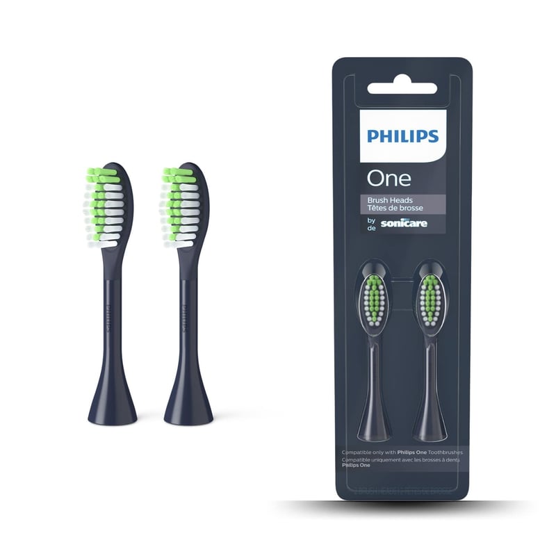 Pachet de rezerve pentru periuța de dinți electrică Philips One, 2 bucăți (BH1022/04)