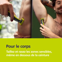 PHILIPS OneBlade 360 elektrický holiaci strojček na tvár a telo, zastrihávač brady, 2× 360 čepeľ, 4× hrebeň na strnisko, 1× súprava na telo QP2834/31 4