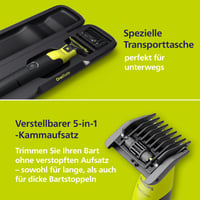 Aparat de ras și tuns corporal Philips OneBlade 360 Face & Body QP4631/65, tehnologie 360, pieptene reglabil 5 în 1, husă de transport, conectivitate prin aplicație 6