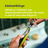 Aparat de ras și tuns electric Philips OneBlade 360 Face QP2734/30 - 2x lamă de schimb 360, pieptene reglabil 5-în-1, utilizare umedă și uscată, baterie USB 5