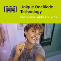 Hybridný elektrický holiaci strojček pre tínedžerov PHILIPS OneBlade First Shave QP1324/30, s 2 čepeľami s technológiou ochrany pokožky, 8-mesačné balenie 3