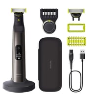 Elektrický holiaci strojček, zastrihávač a telový groomer Philips OneBlade Pro 360 Face & Body, 2x 360 čepeľ, presný hrebeň, 2x nadstavec na telo, cestovné puzdro, nabíjacia stanica (QP6652/30) 1