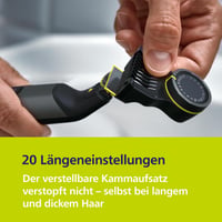 Elektrický holiaci strojček a zastrihávač na tvár a telo Philips OneBlade Pro 360 QP6552/30, s 2 čepeľami 360, presným hrebeňovým nadstavcom a 6