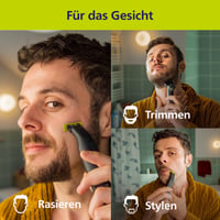 Elektrický holiaci strojček a zastrihávač na tvár a telo Philips OneBlade Pro 360 QP6552/30, s 2 čepeľami 360, presným hrebeňovým nadstavcom a 4