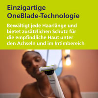 Philips OneBlade QP1924/30 Intímny holiaci strojček a zastrihávač s extra ochranou pokožky na pohodlné a dôkladné holenie intímnych partií 2