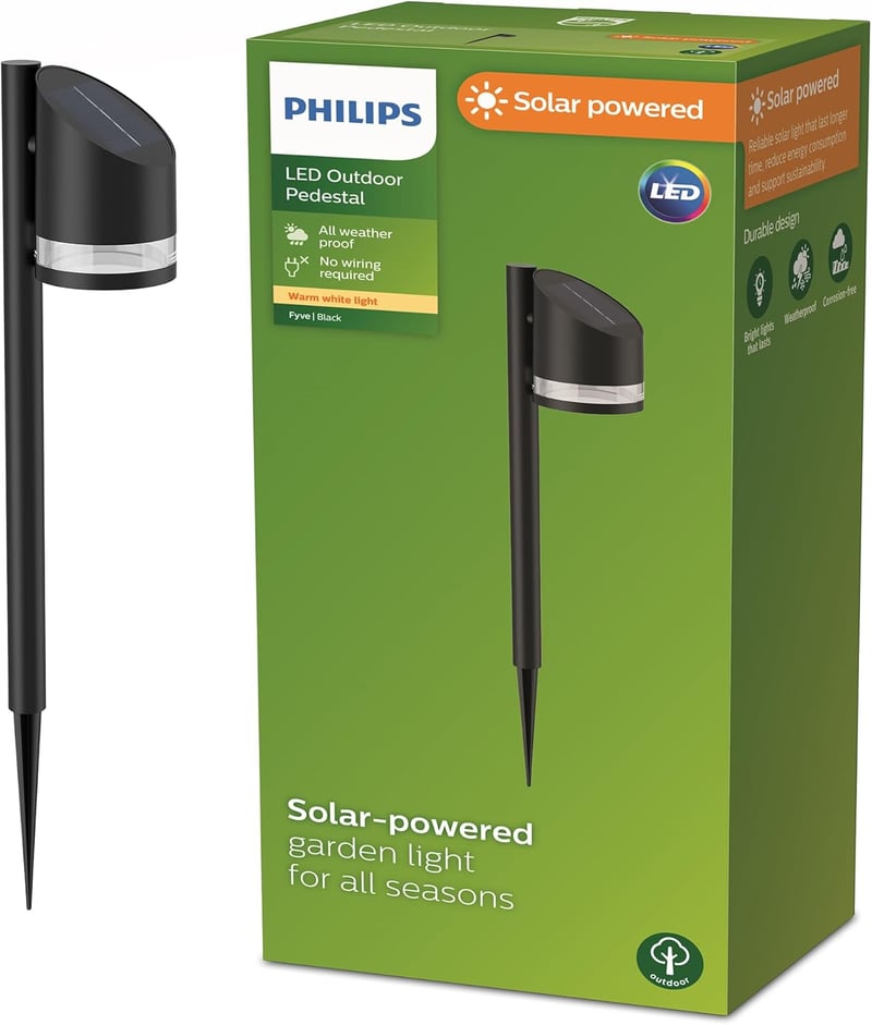 Philips Outdoor Solar Fyve Kerti Lámpa 1,5W Fekete IP44