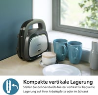Philips HD2350/80 5000 Series 3 az 1-ben szendvicssütő, 750 W - fekete/ezüst 7