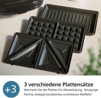 Philips HD2350/80 5000 Series 3 az 1-ben szendvicssütő, 750 W - fekete/ezüst 3