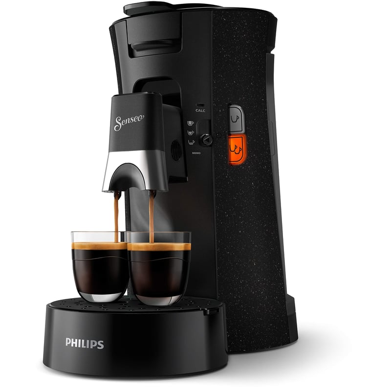 Kávovar na kávové kapsule PHILIPS Senseo Select CSA240/20, čierny/viacfarebný, 3 špeciálne nápoje, voliteľná intenzita, funkcia Memo, 1450 W