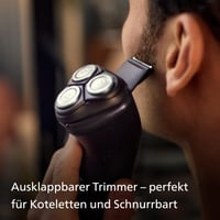 Aparat de ras electric pentru bărbați Philips Shaver Series 3000X X3001/00, negru, bărbierit umed și uscat, tehnologie SkinProtect, trimmer pop-up pentru barbă 6