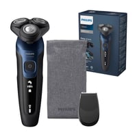 Aparat de ras electric pentru bărbați Philips Shaver Series 5000 S5465/18 – bărbierit umed și uscat, albastru metalizat, cu trimmer de precizie și husă de călătorie 1