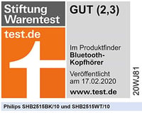 Bluetooth slúchadlá do uší Philips SHB2515BK/10 s integrovaným mikrofónom, potlačením hluku, 3 veľkosťami nástavcov, čierne 10