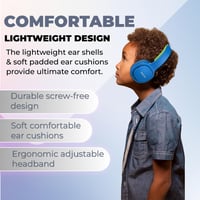 Căști pentru copii Philips SHK2000BL/00 cu control al volumului, lumini LED, limitator de volum 85dB, Albastru 4
