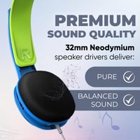 Căști pentru copii Philips SHK2000BL/00 cu control al volumului, lumini LED, limitator de volum 85dB, Albastru 3