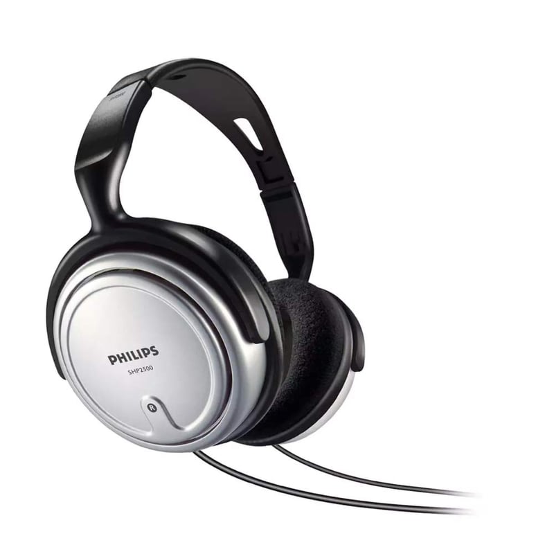 Hi-Fi TV slúchadlá Philips SHP2500/10 so 6 m káblom – strieborné/čierne