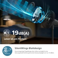 Stojanový ventilátor Philips Smart 3000 Series SilentWings 2 v 1, čierny, prietok vzduchu 2562 m³/h, tichá prevádzka 6