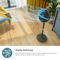 Stojanový ventilátor Philips Smart 3000 Series SilentWings 2 v 1, čierny, prietok vzduchu 2562 m³/h, tichá prevádzka 5