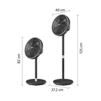 Stojanový ventilátor Philips Smart 3000 Series SilentWings 2 v 1, čierny, prietok vzduchu 2562 m³/h, tichá prevádzka 9