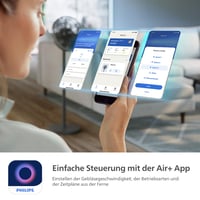 Stojanový ventilátor Philips Smart 3000 Series SilentWings 2 v 1, čierny, prietok vzduchu 2562 m³/h, tichá prevádzka 7