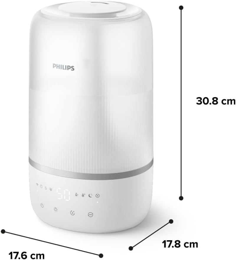 Philips Smart Párásító 38m² Aromaterápia Éjszakai Fény Csendes Alváshoz HU1509/00