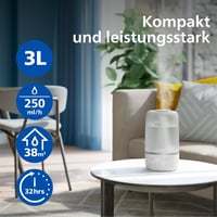 Philips Smart Párásító 38m² Aromaterápia Éjszakai Fény Csendes Alváshoz HU1509/00 4