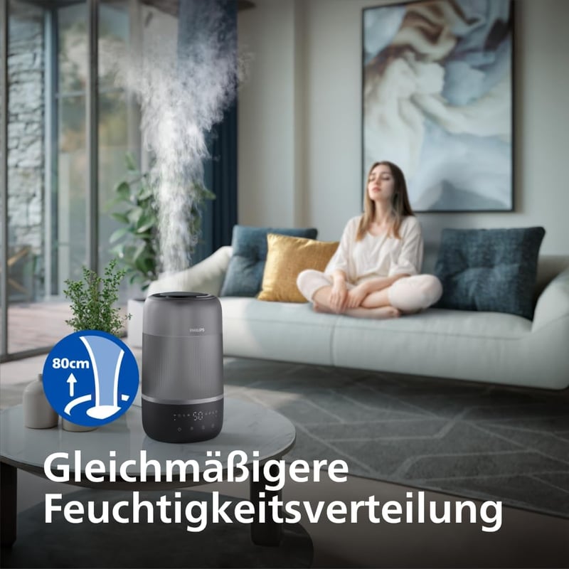 Philips Smart Párásító 41m² - Aromaterápia, Éjszakai Lámpa, Csendes Alvás Funkció
